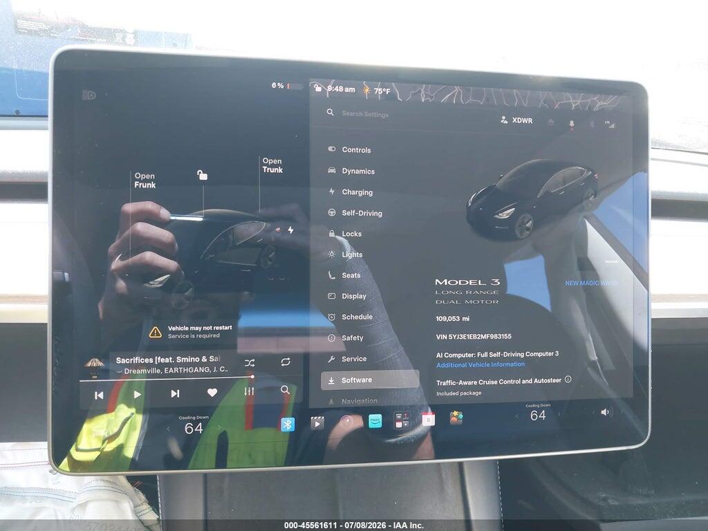 5YJ3E1EB2MF983155 2021 TESLA MODEL 3 photo no. 7