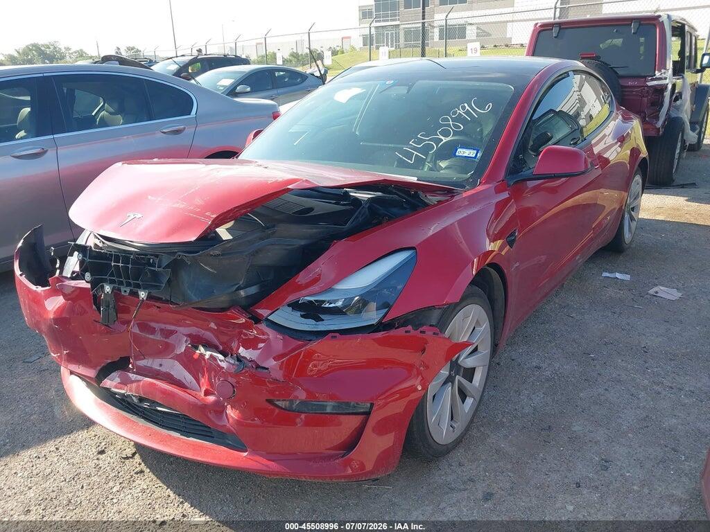 5YJ3E1EA5MF998448 2021 TESLA MODEL 3 photo no. 2
