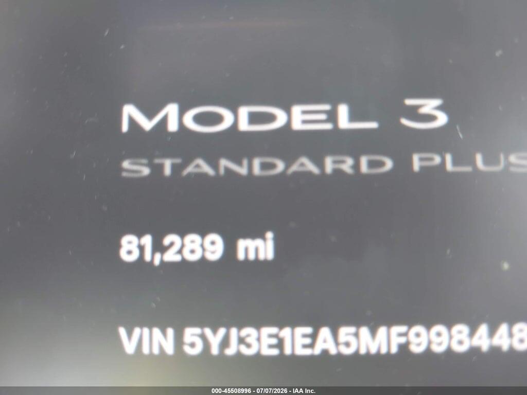 5YJ3E1EA5MF998448 2021 TESLA MODEL 3 photo no. 7