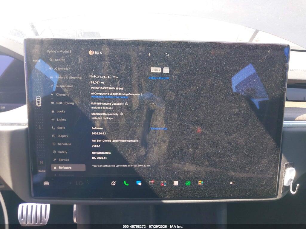 5YJSA1E53MF436865 2021 TESLA MODEL S photo no. 7
