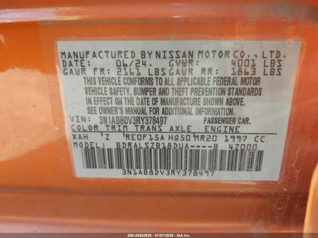 3N1AB8DV3RY378497 2024 NISSAN SENTRA photo no. 9