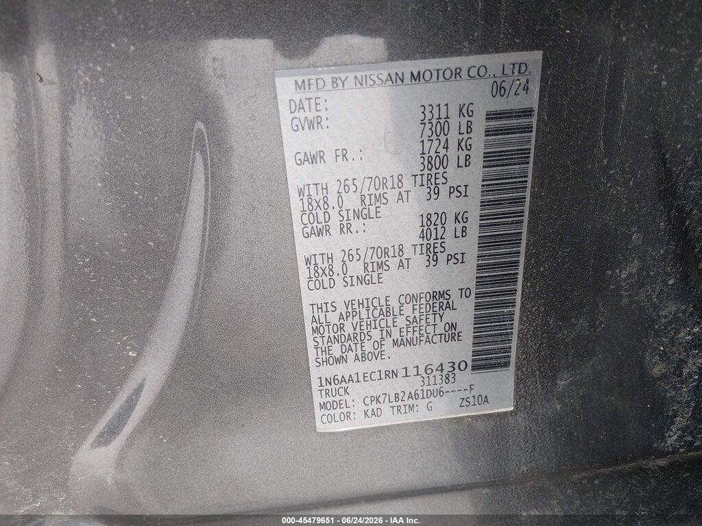 1N6AA1EC1RN116430 2024 NISSAN TITAN photo no. 9