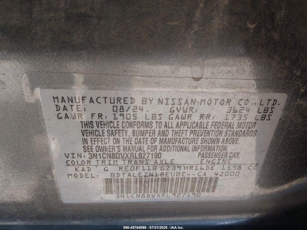 3N1CN8DVXRL927190 2024 NISSAN VERSA photo no. 9