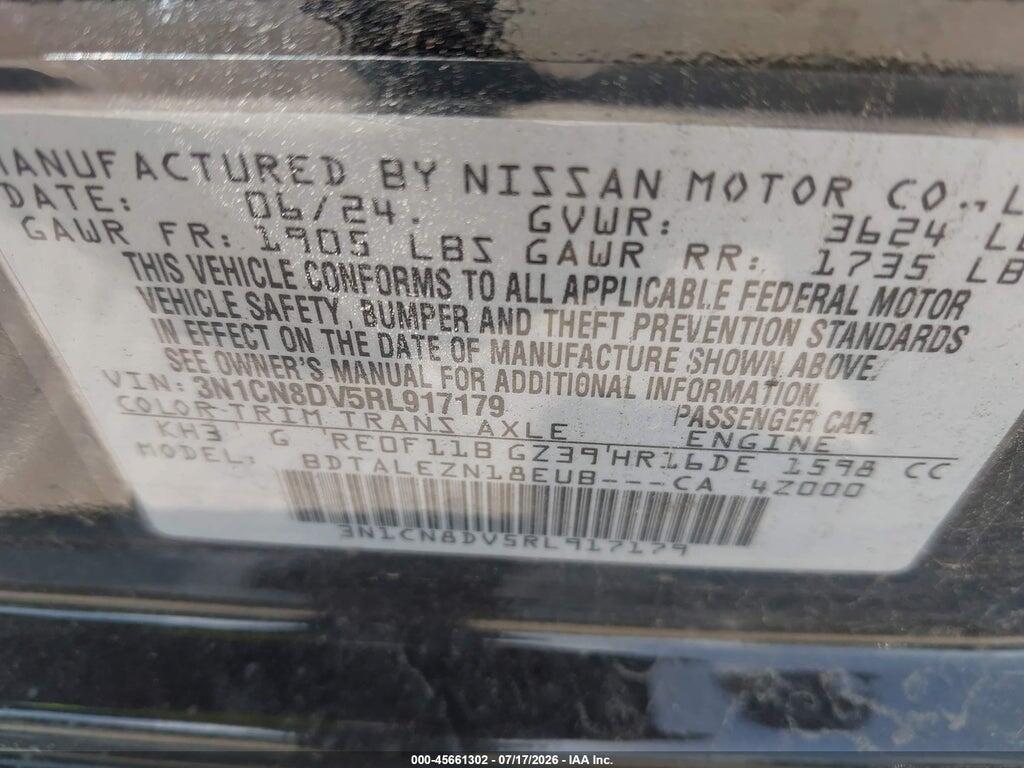3N1CN8DV5RL917179 2024 NISSAN VERSA photo no. 9