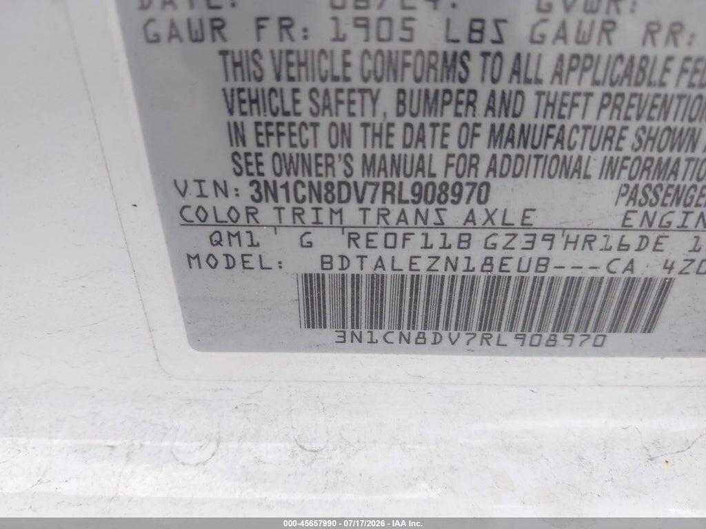 3N1CN8DV7RL908970 2024 NISSAN VERSA photo no. 9