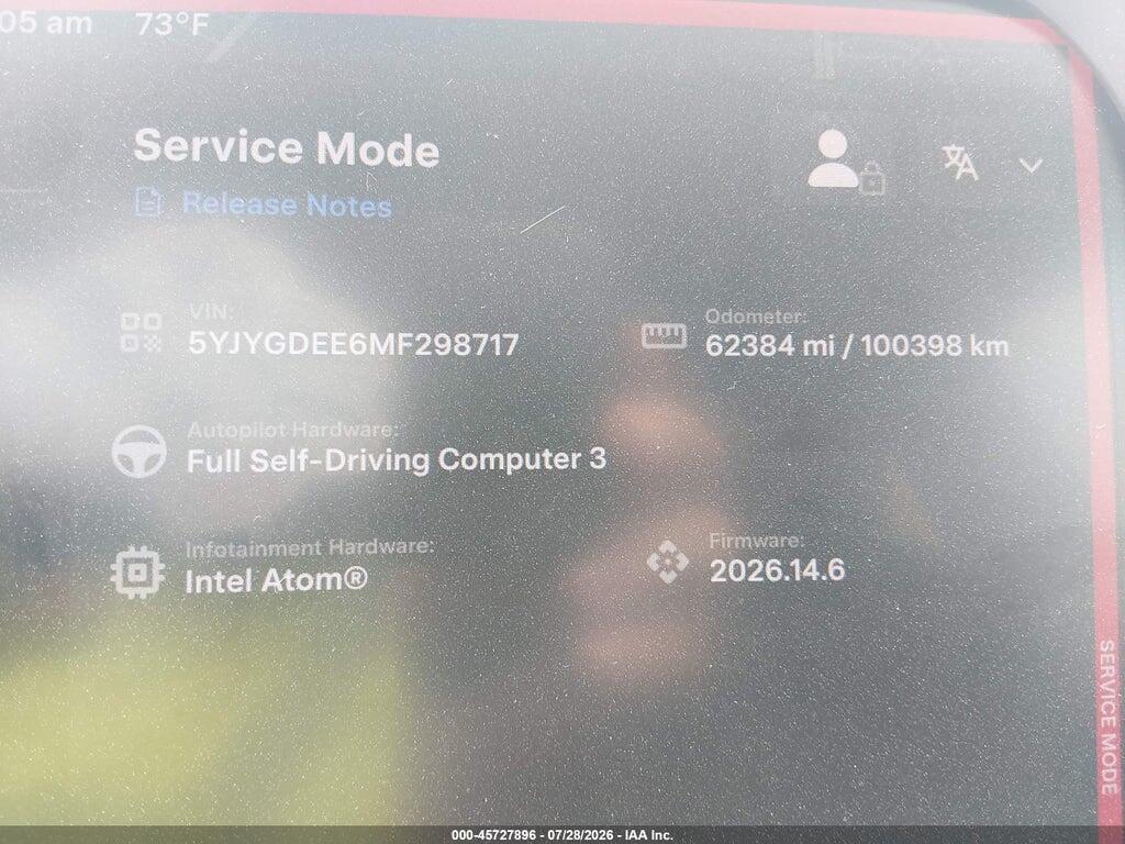 5YJYGDEE6MF298717 2021 TESLA MODEL Y photo no. 7