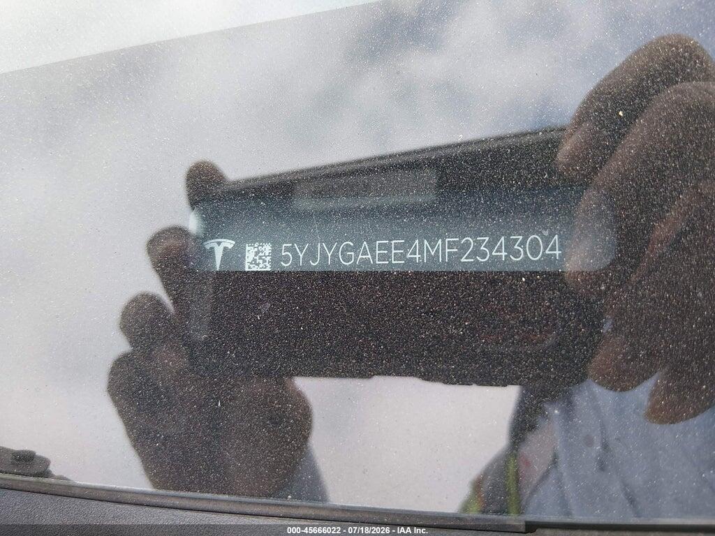 5YJYGAEE4MF234304 2021 TESLA MODEL Y photo no. 9
