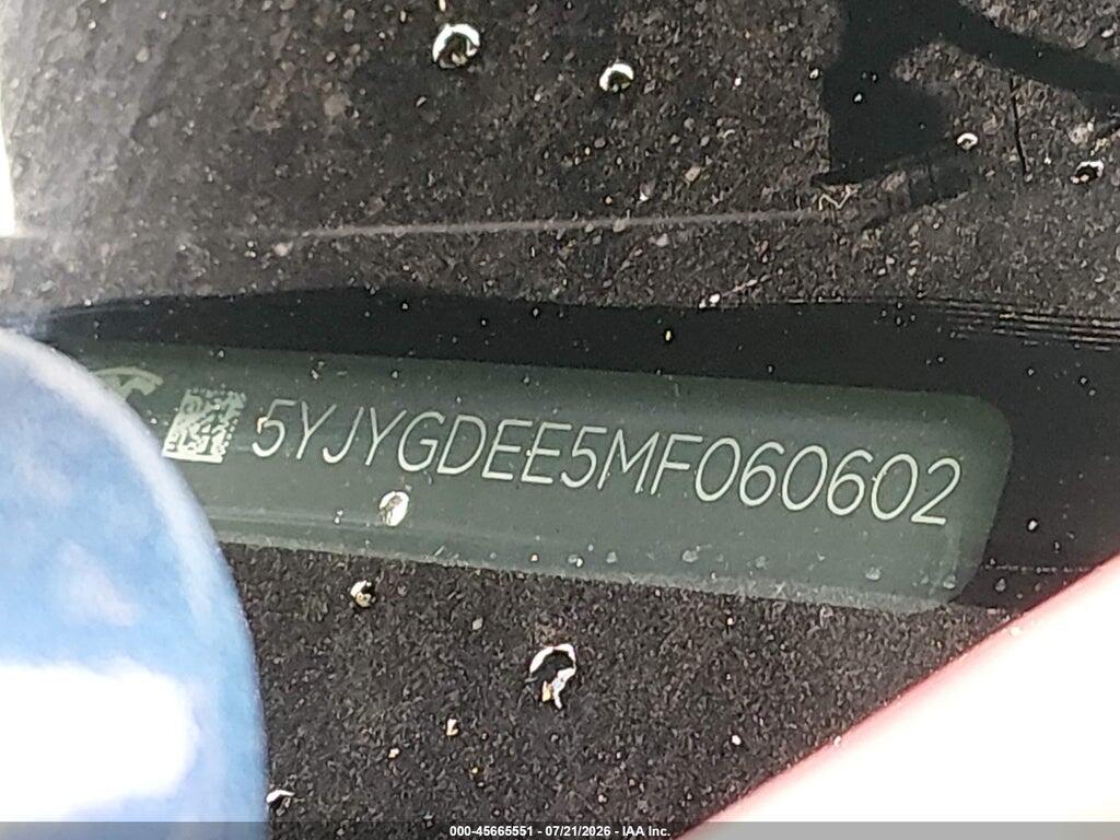 5YJYGDEE5MF060602 2021 TESLA MODEL Y photo no. 9