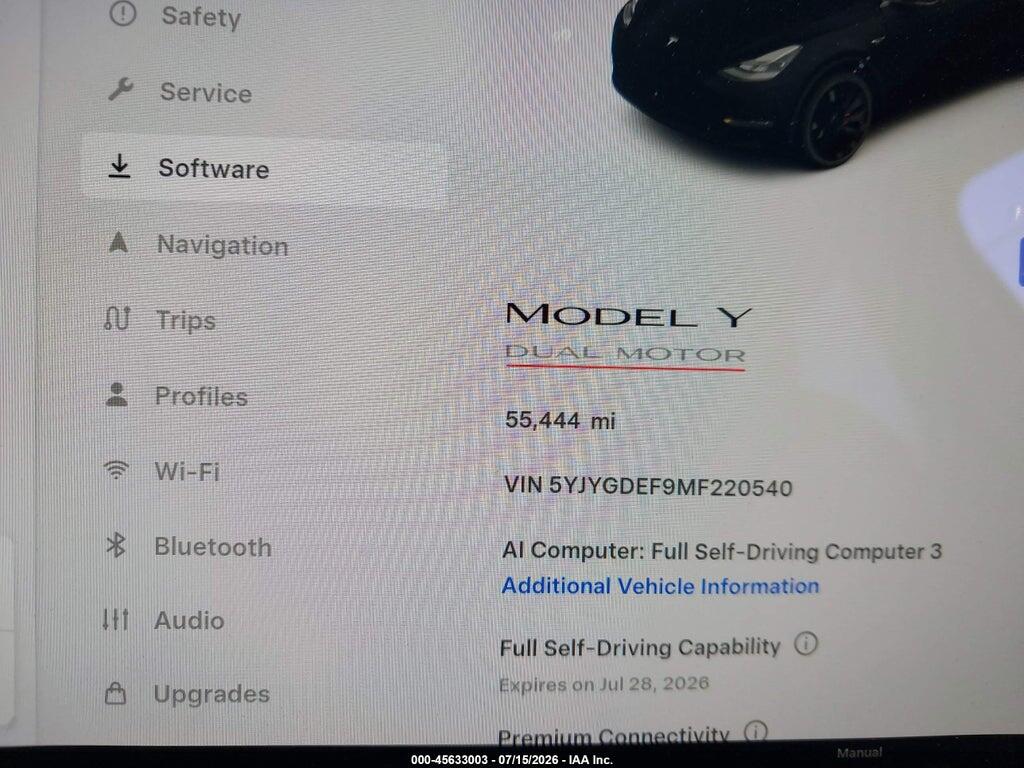 5YJYGDEF9MF220540 2021 TESLA MODEL Y photo no. 7
