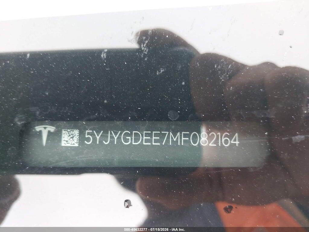 5YJYGDEE7MF082164 2021 TESLA MODEL Y photo no. 9