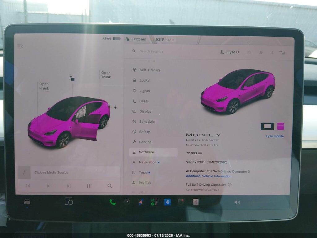 5YJYGDEE2MF202582 2021 TESLA MODEL Y photo no. 7