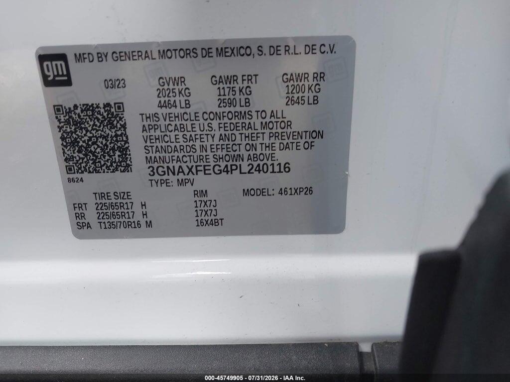 3GNAXFEG4PL240116 2023 CHEVROLET EQUINOX photo no. 9