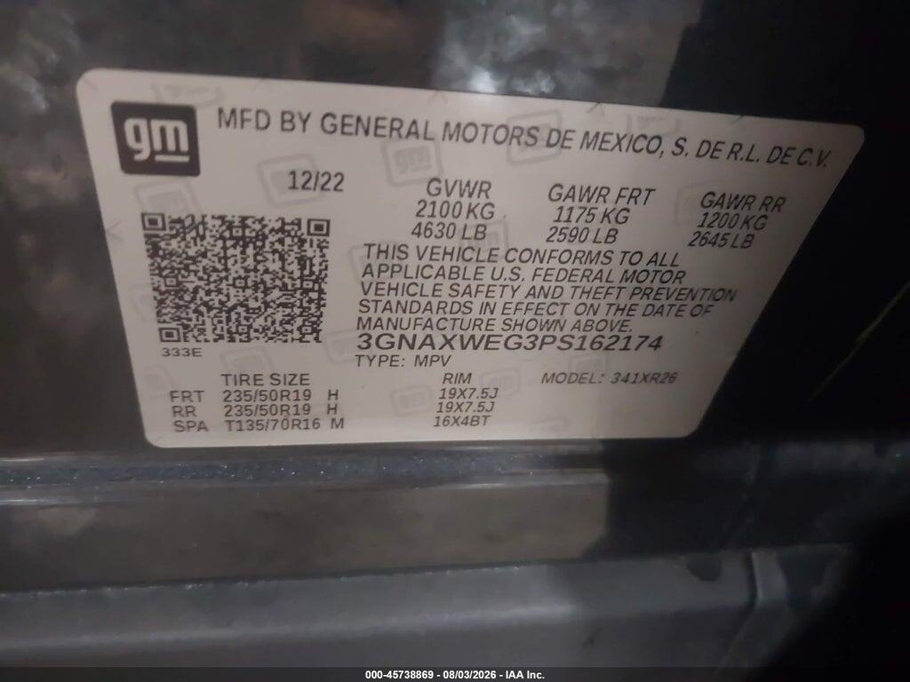 3GNAXWEG3PS162174 2023 CHEVROLET EQUINOX photo no. 9