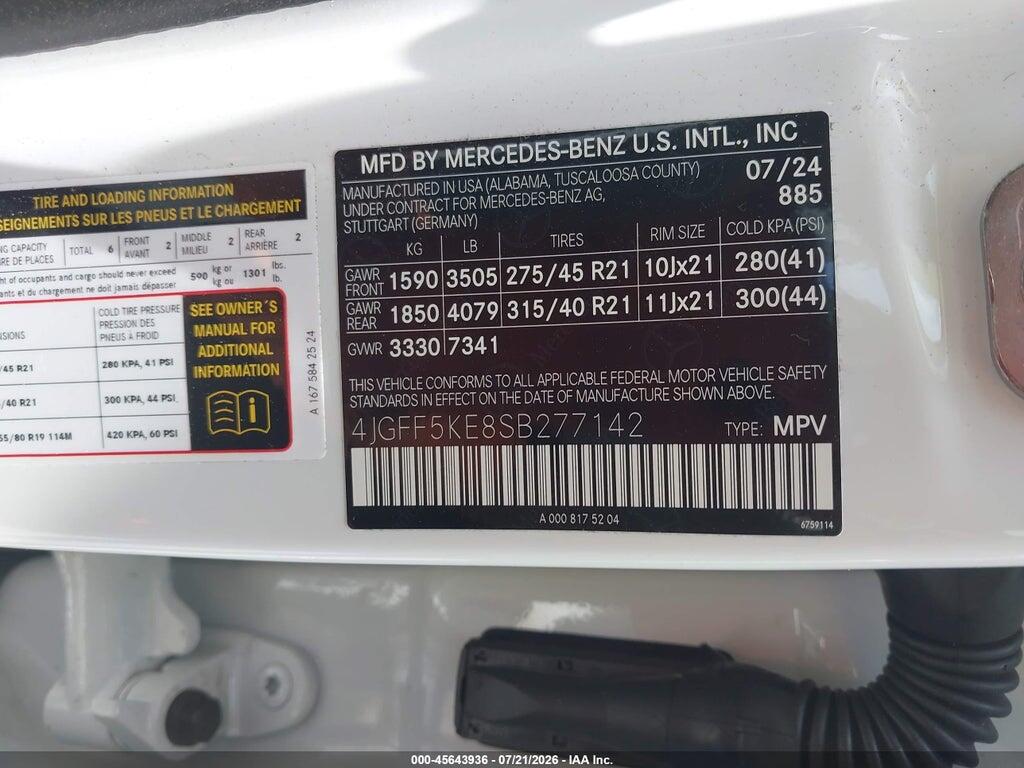 4JGFF5KE8SB277142 2025 MERCEDES-BENZ GLS 450 photo no. 9