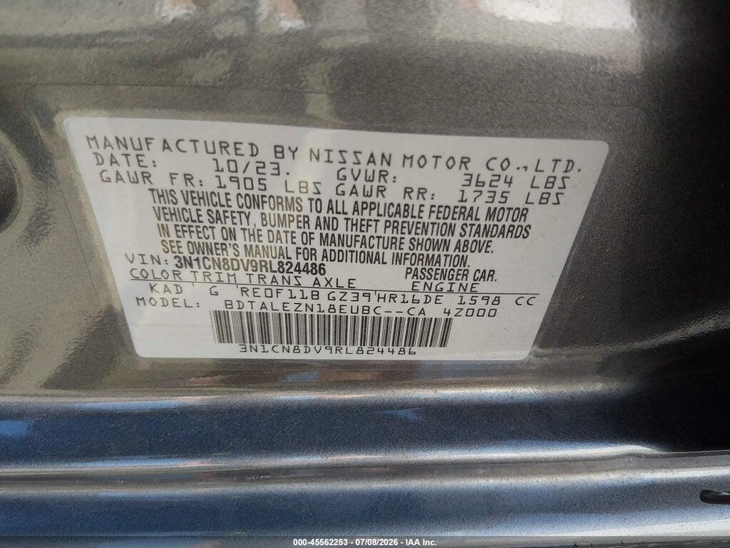 3N1CN8DV9RL824486 2024 NISSAN VERSA photo no. 9