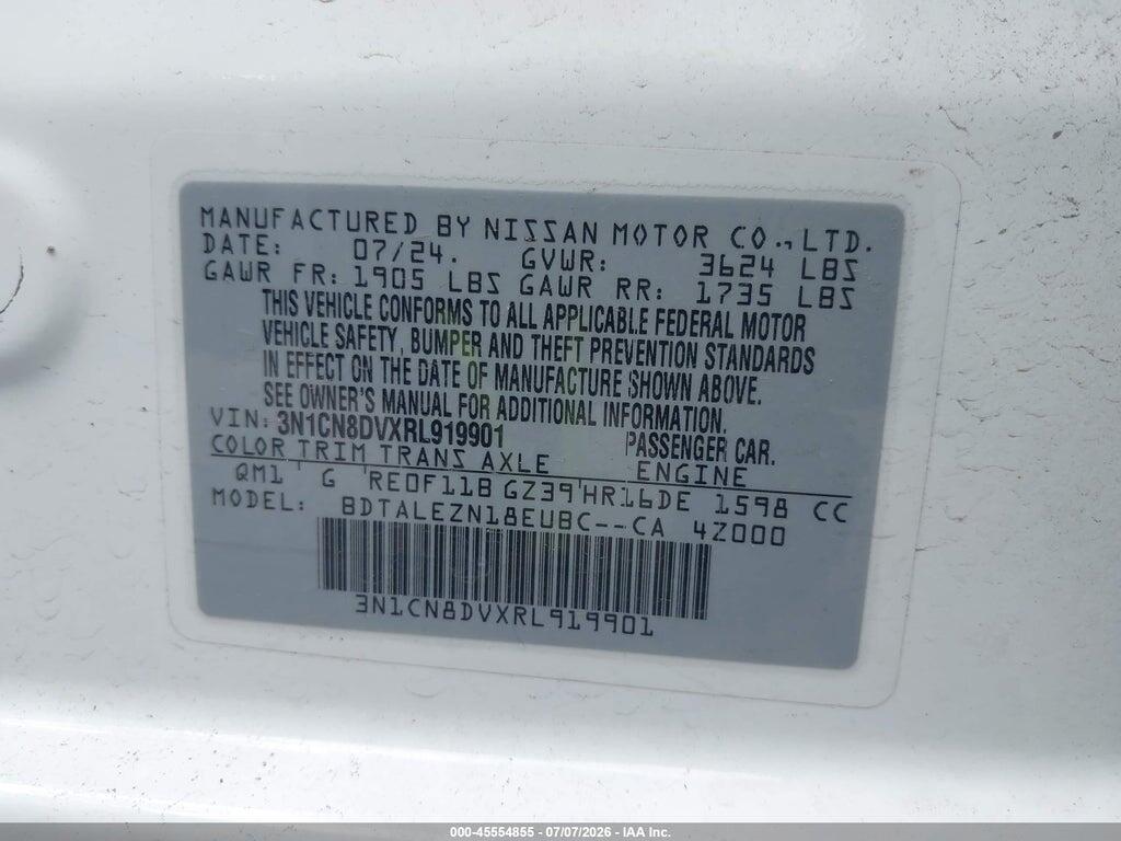 3N1CN8DVXRL919901 2024 NISSAN VERSA photo no. 9