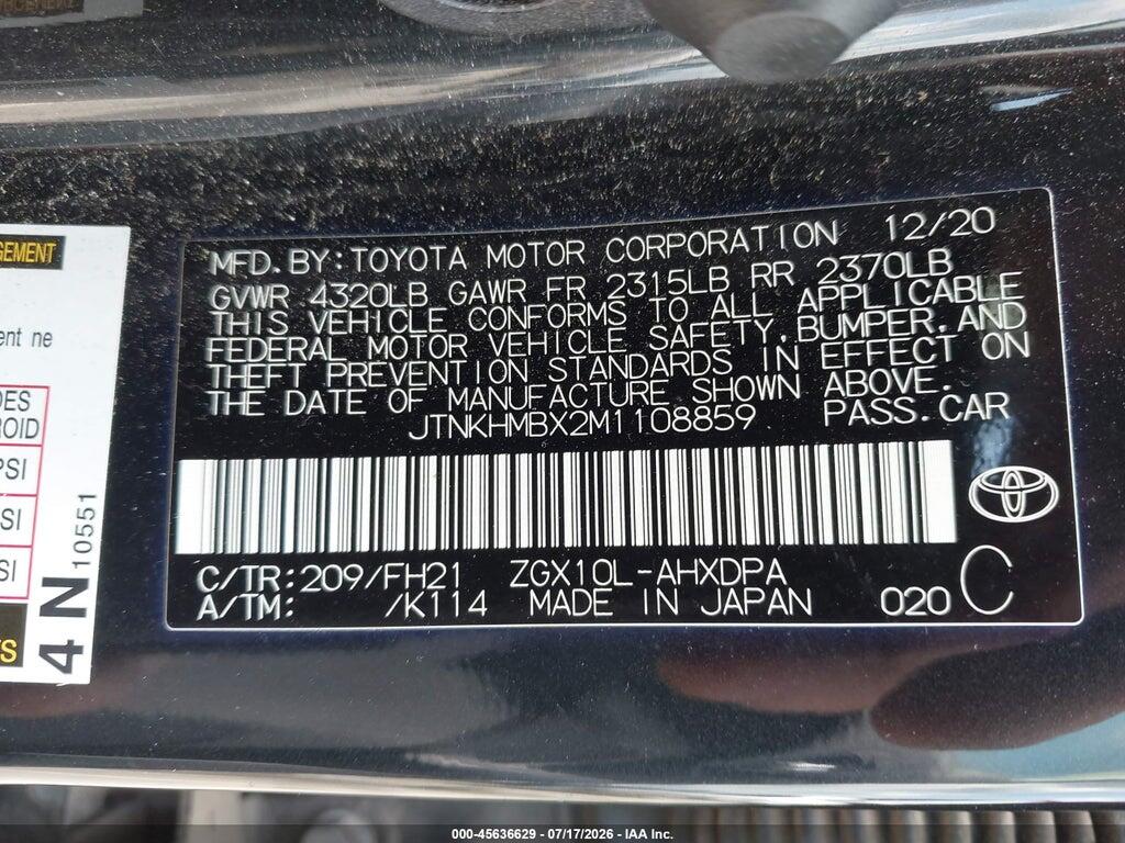 JTNKHMBX2M1108859 2021 TOYOTA C-HR photo no. 9