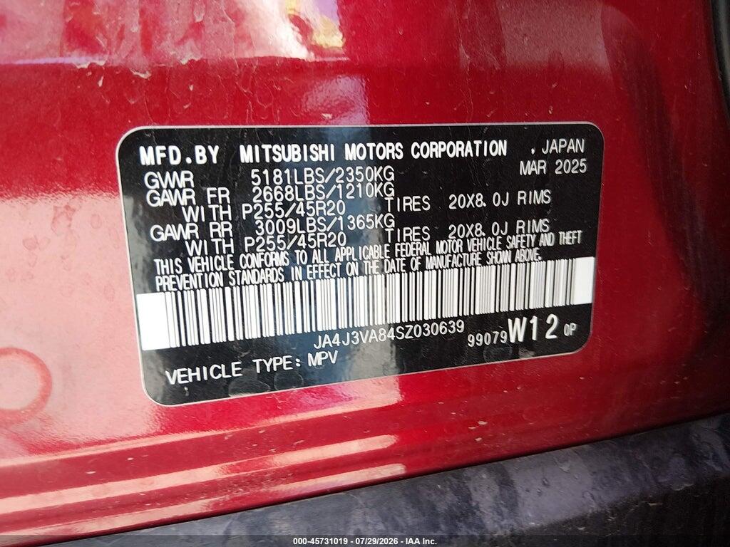 JA4J3VA84SZ030639 2025 MITSUBISHI OUTLANDER photo no. 9