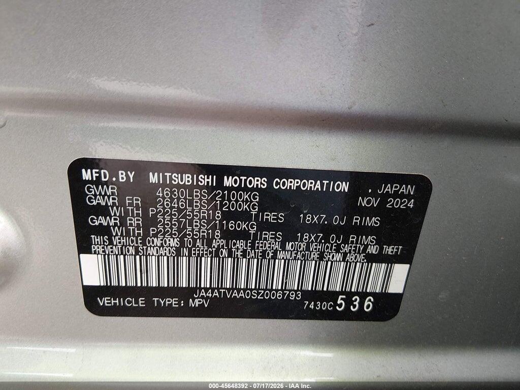 JA4ATVAA0SZ006793 2025 MITSUBISHI ECLIPSE CROSS photo no. 9