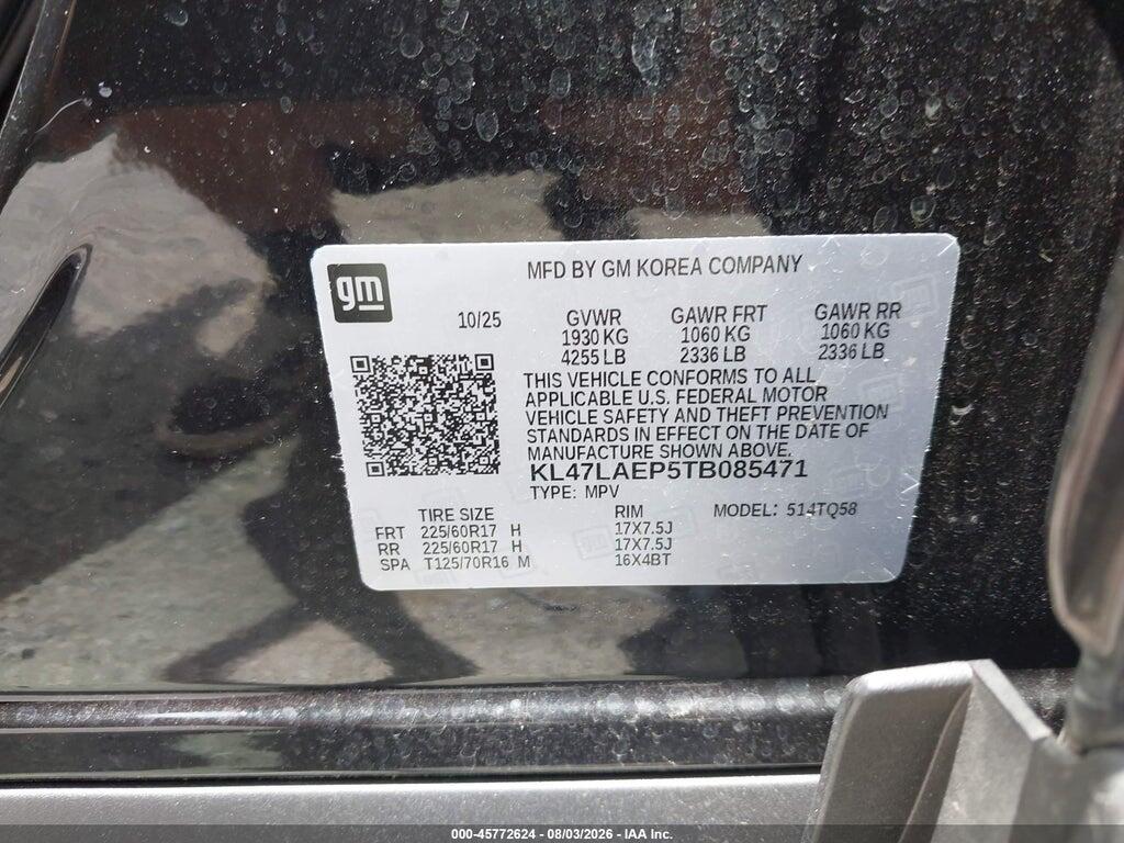 KL47LAEP5TB085471 2026 BUICK ENVISTA photo no. 9
