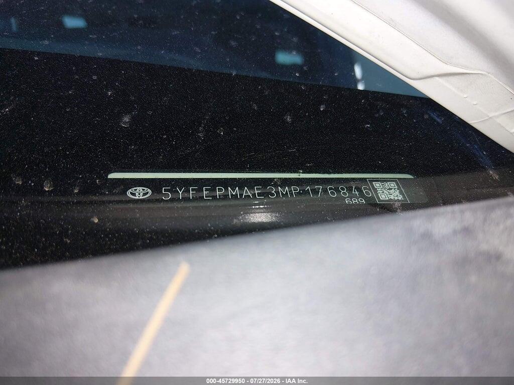 5YFEPMAE3MP176846 2021 TOYOTA COROLLA photo no. 2