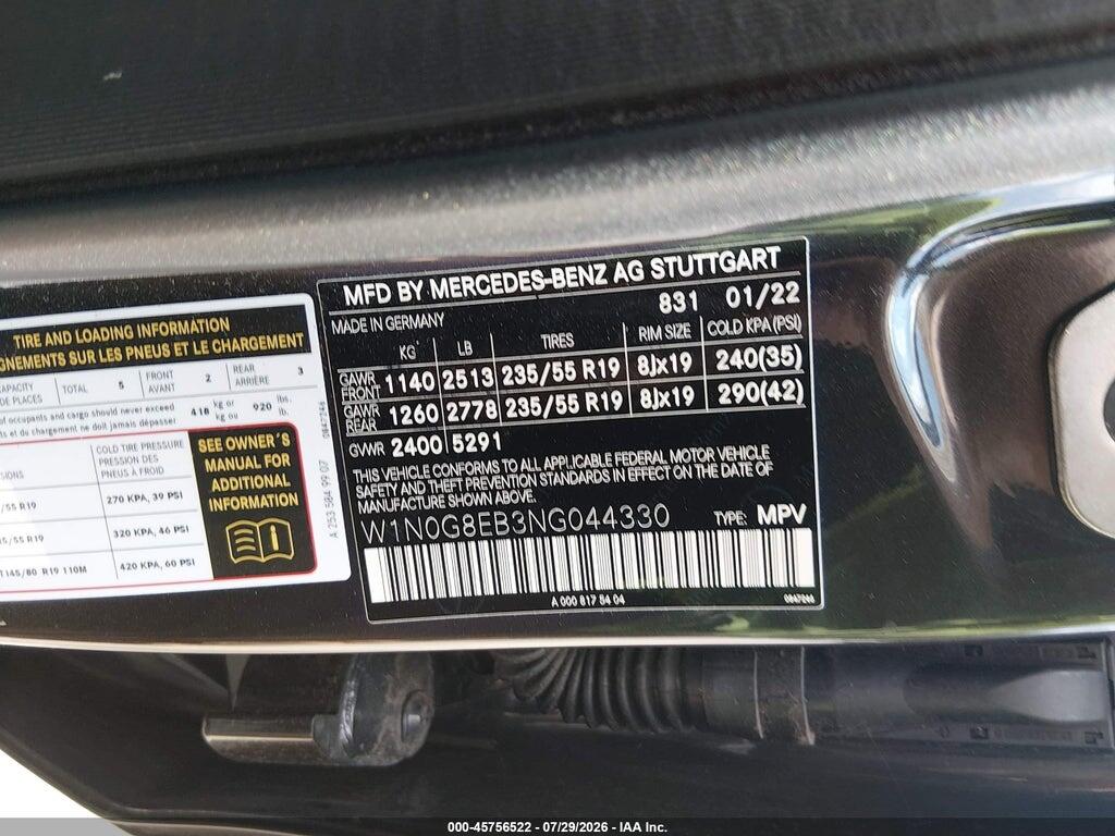 W1N0G8EB3NG044330 2022 MERCEDES-BENZ GLC 300 photo no. 9