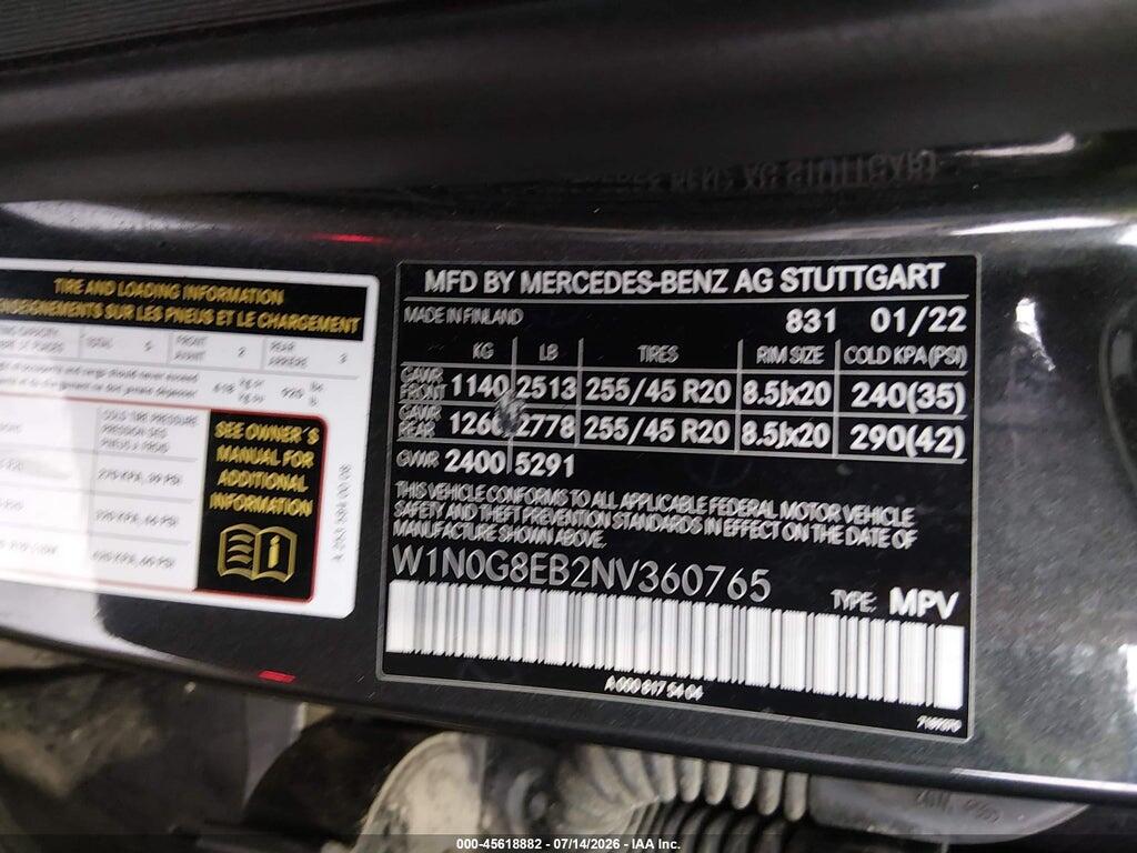 W1N0G8EB2NV360765 2022 MERCEDES-BENZ GLC 300 photo no. 9