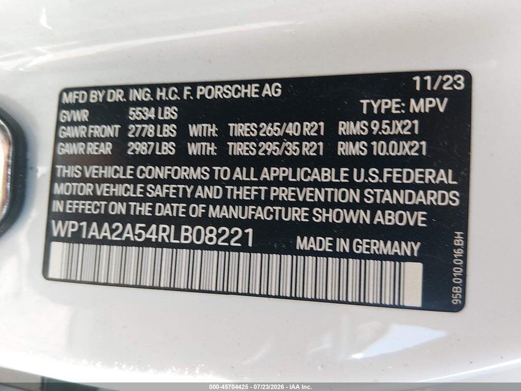 WP1AA2A54RLB08221 2024 PORSCHE MACAN photo no. 9