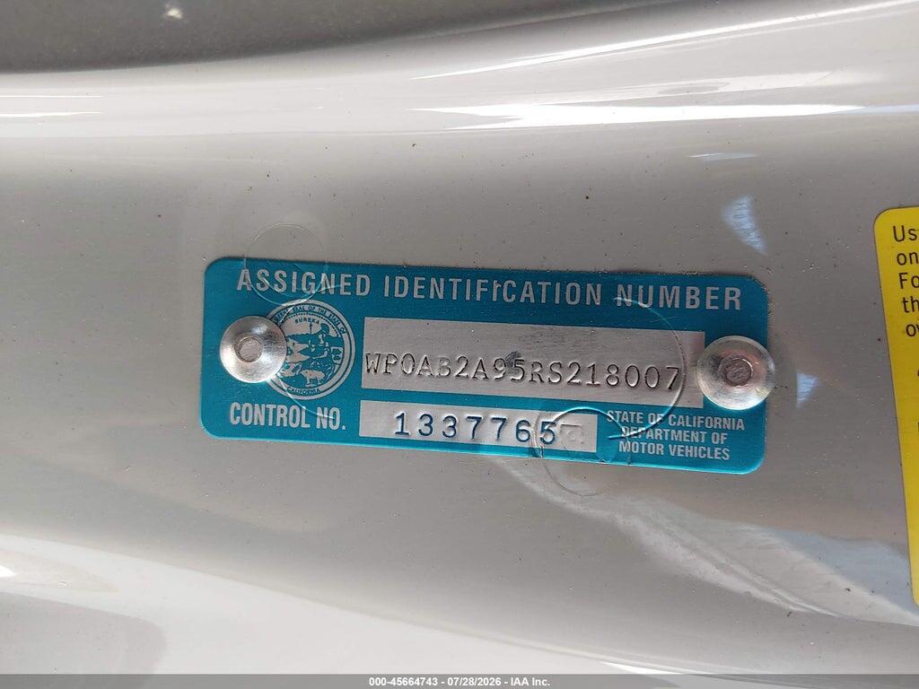 WP0AB2A95RS218007 2024 PORSCHE 911 photo no. 9