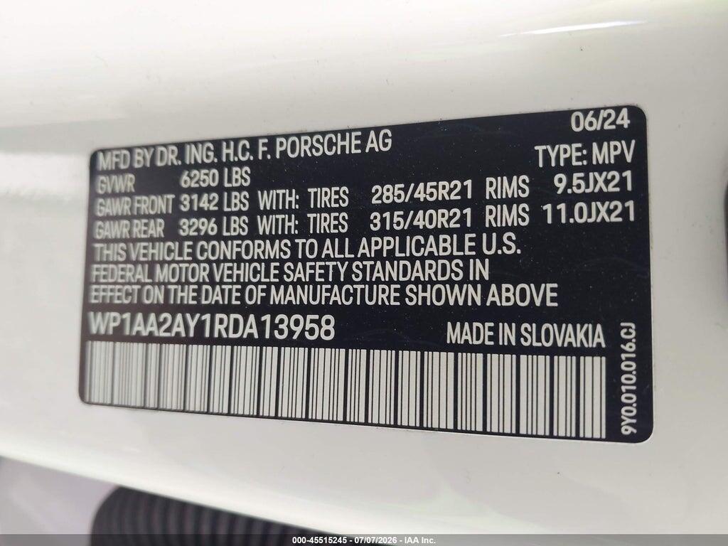 WP1AA2AY1RDA13958 2024 PORSCHE CAYENNE photo no. 9