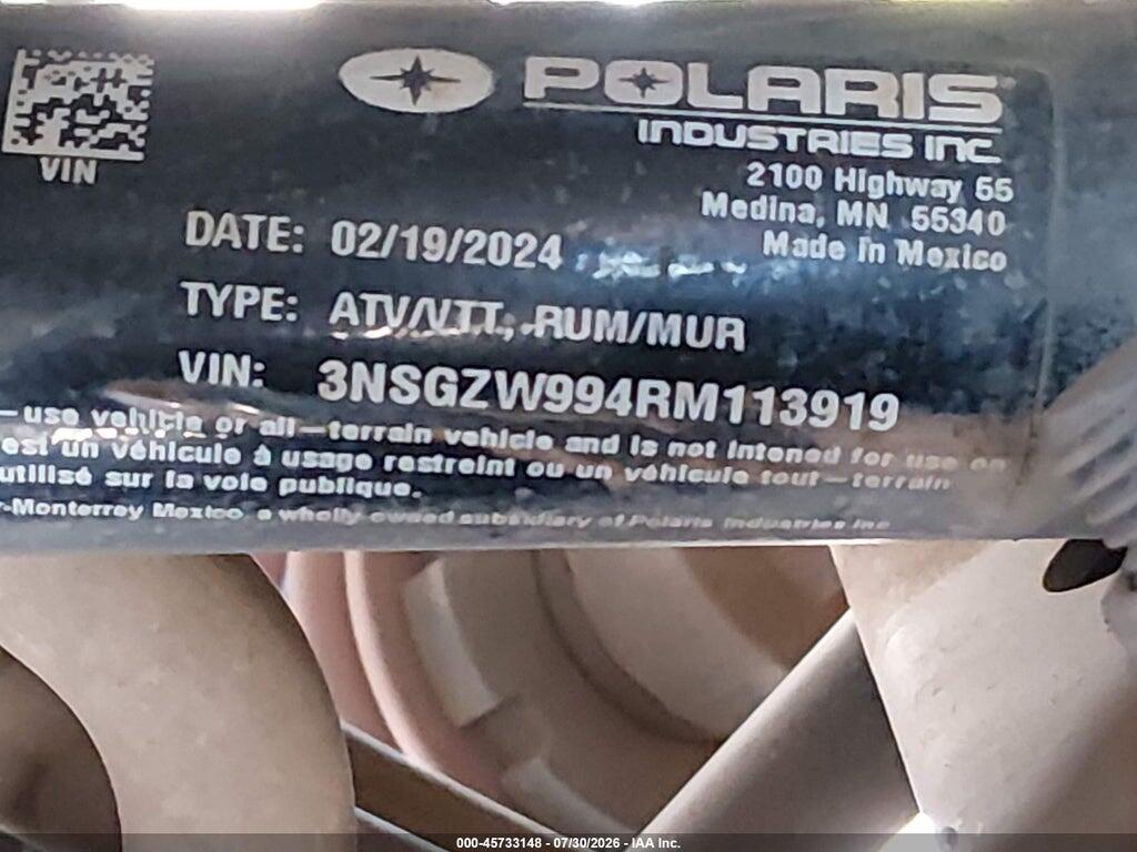 3NSGZW994RM113919 2024 POLARIS XPEDITION photo no. 10