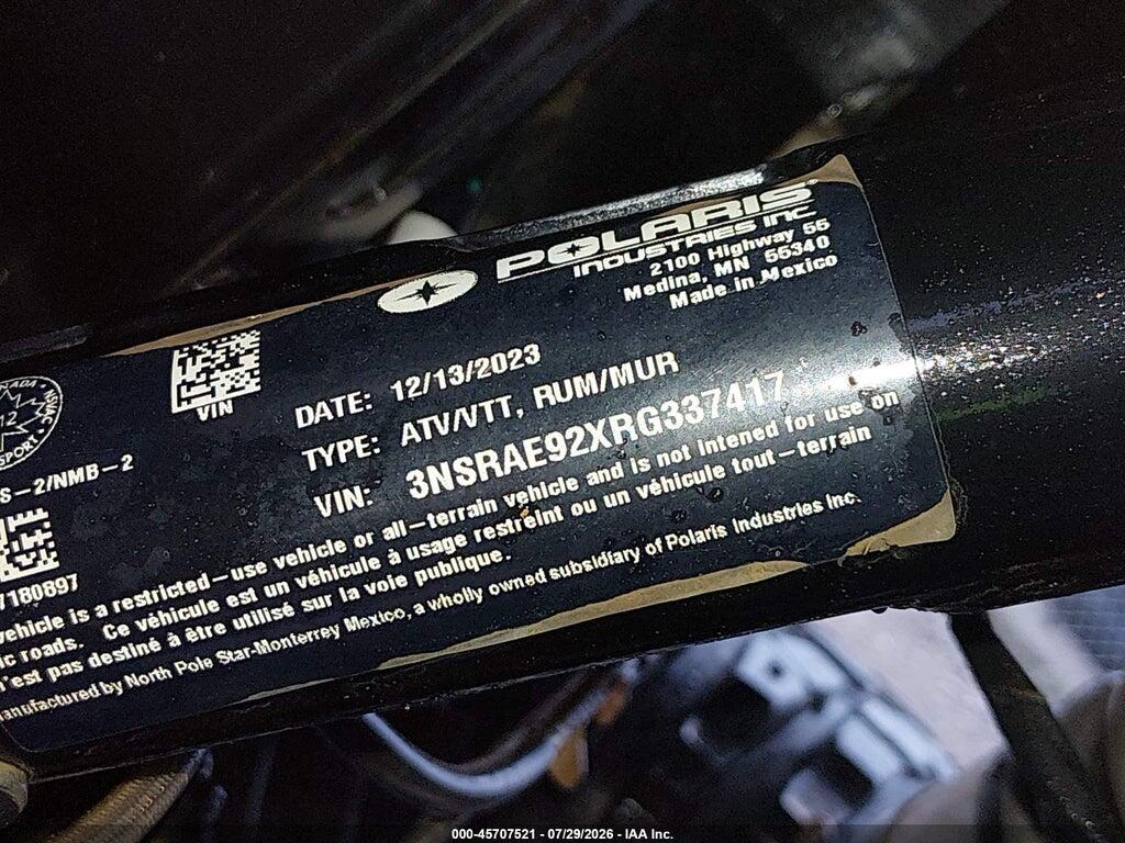 3NSRAE92XRG337417 2024 POLARIS RZR photo no. 10