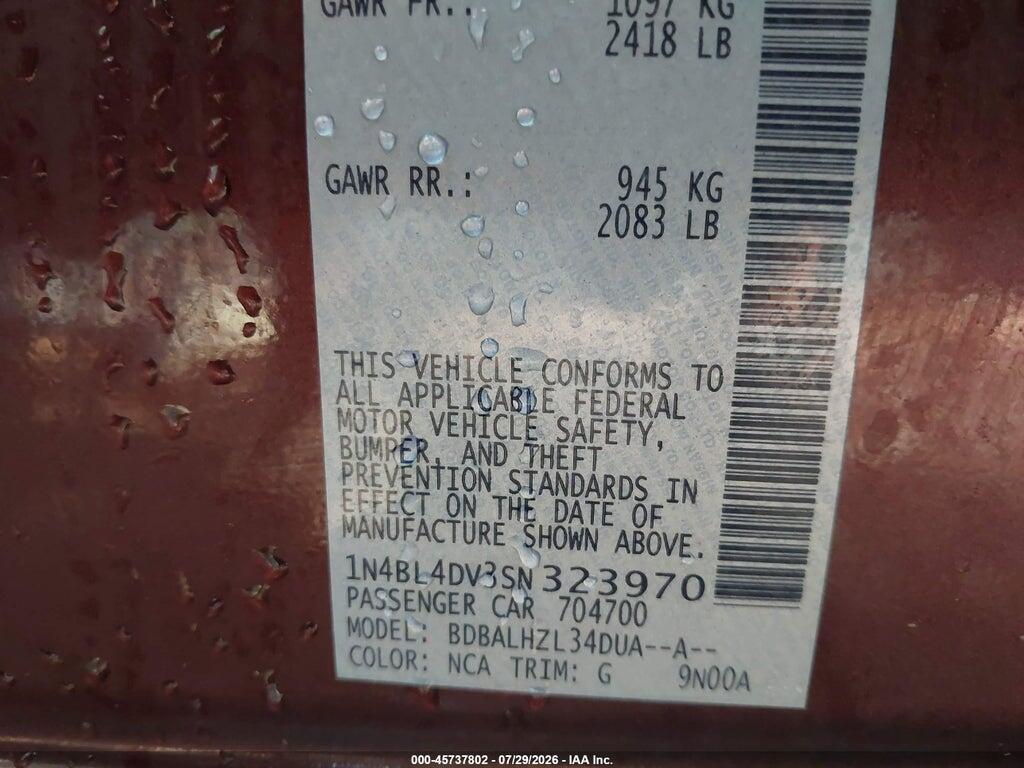 1N4BL4DV3SN323970 2025 NISSAN ALTIMA photo no. 9