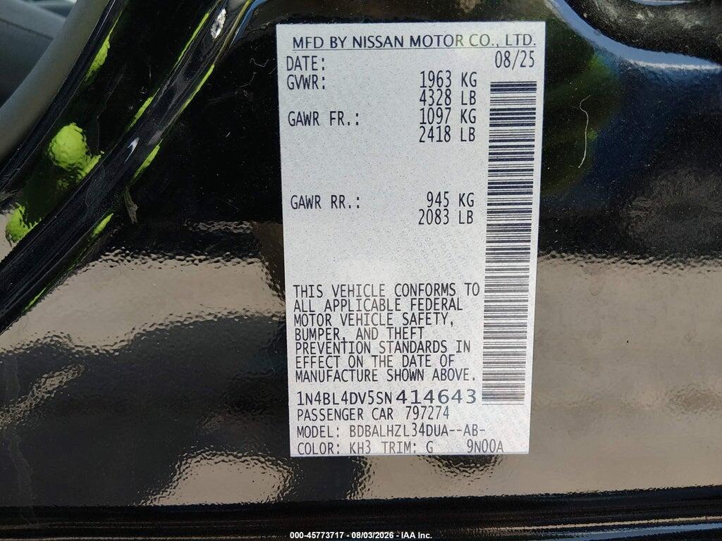 1N4BL4DV5SN414643 2025 NISSAN ALTIMA photo no. 9