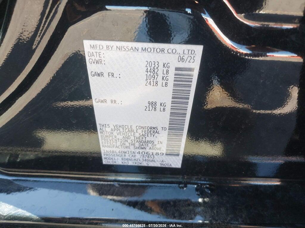 1N4BL4DW1SN406189 2025 NISSAN ALTIMA photo no. 9
