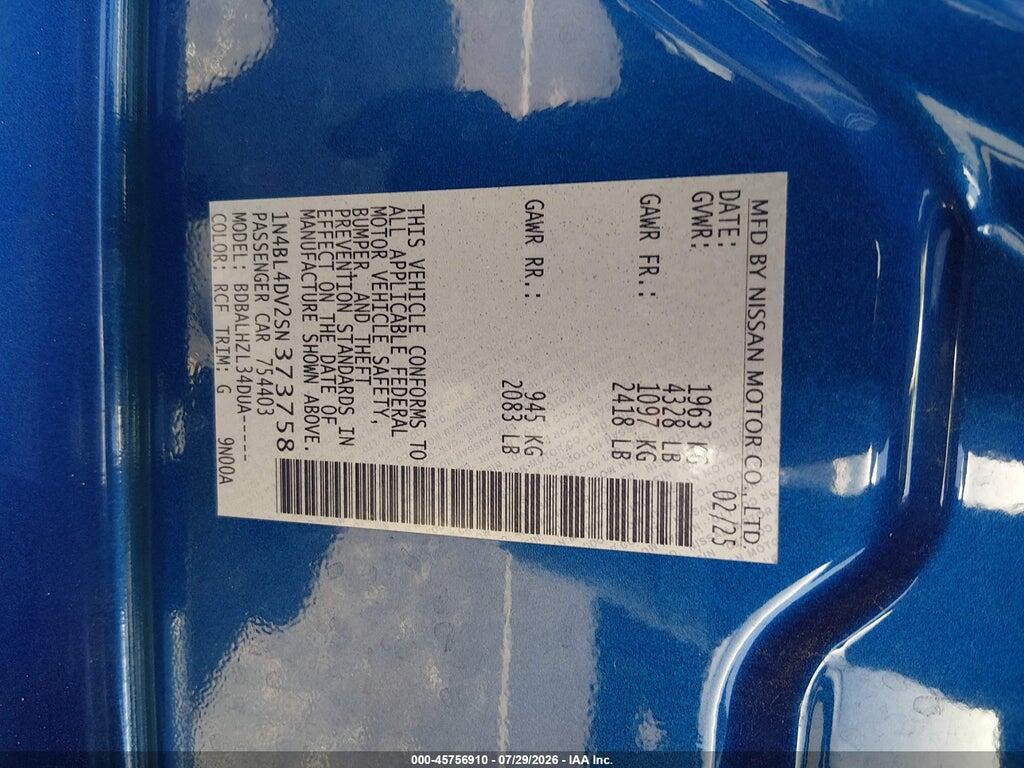 1N4BL4DV2SN373758 2025 NISSAN ALTIMA photo no. 9