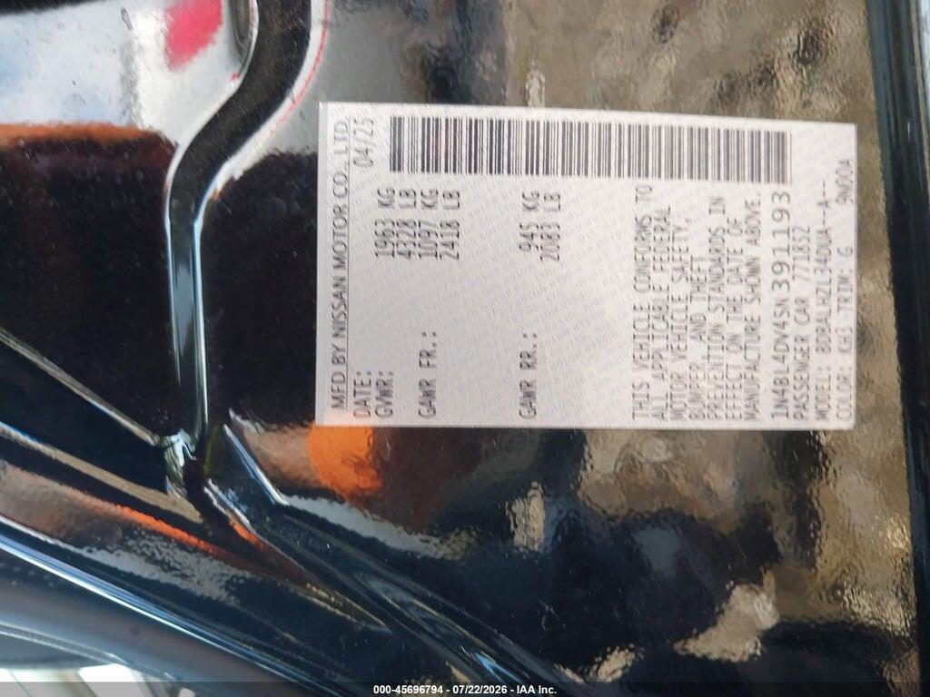 1N4BL4DV4SN391193 2025 NISSAN ALTIMA photo no. 9