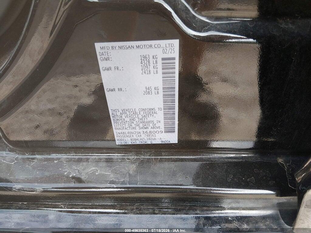 1N4BL4DV2SN368009 2025 NISSAN ALTIMA photo no. 9