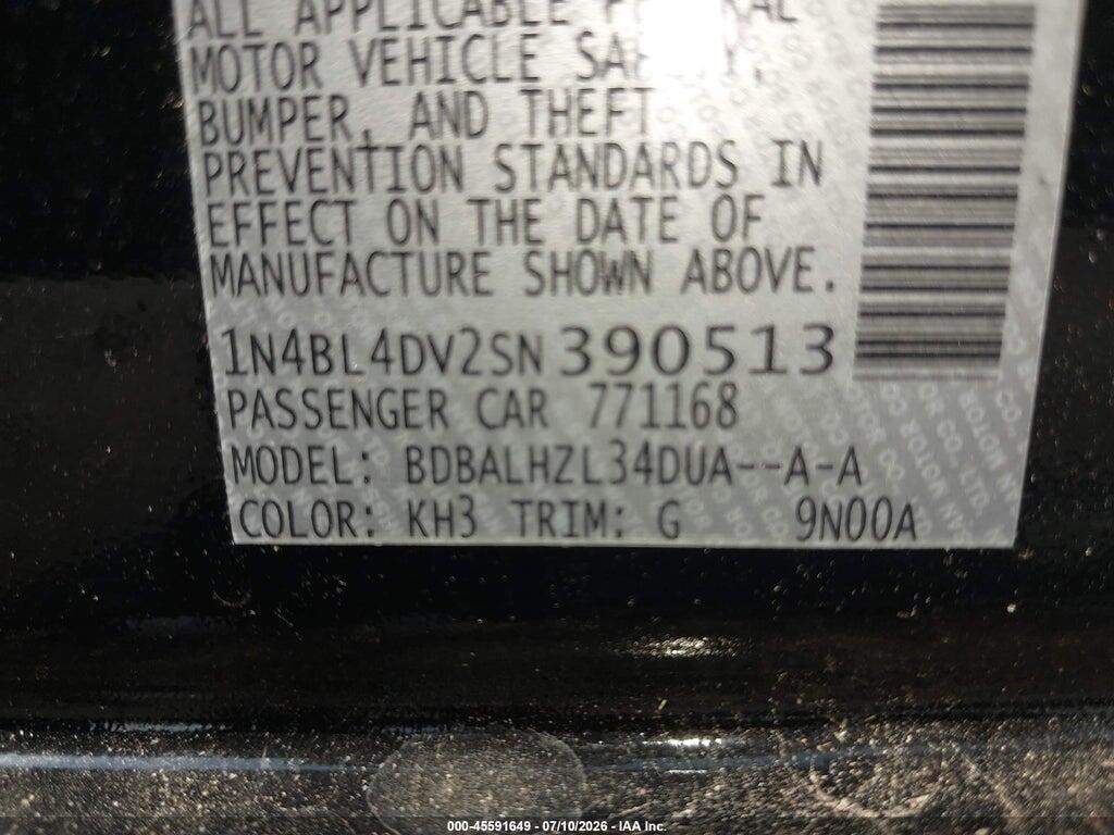 1N4BL4DV2SN390513 2025 NISSAN ALTIMA photo no. 9