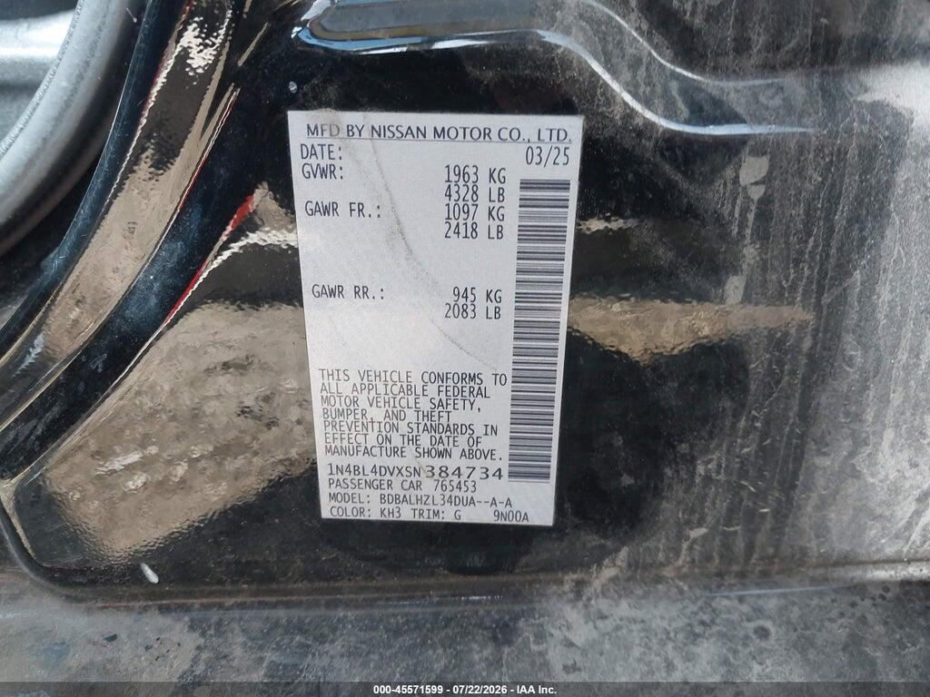 1N4BL4DVXSN384734 2025 NISSAN ALTIMA photo no. 9