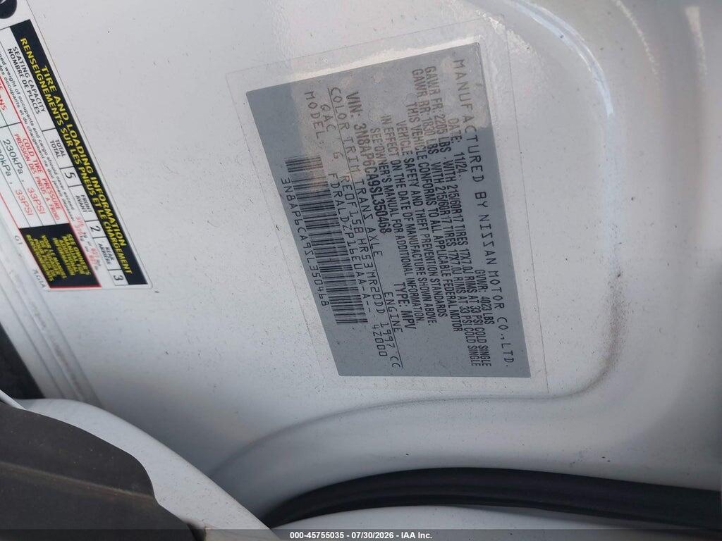 3N8AP6CA9SL350468 2025 NISSAN KICKS photo no. 9