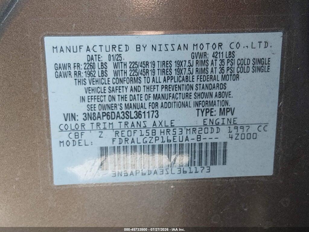 3N8AP6DA3SL361173 2025 NISSAN KICKS photo no. 9