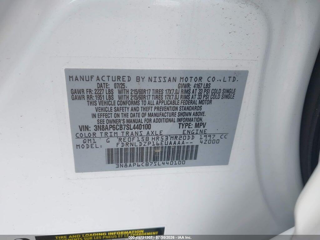 3N8AP6CB7SL440100 2025 NISSAN KICKS photo no. 9