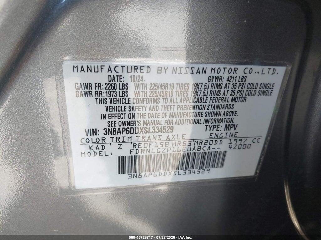 3N8AP6DDXSL334529 2025 NISSAN KICKS photo no. 9