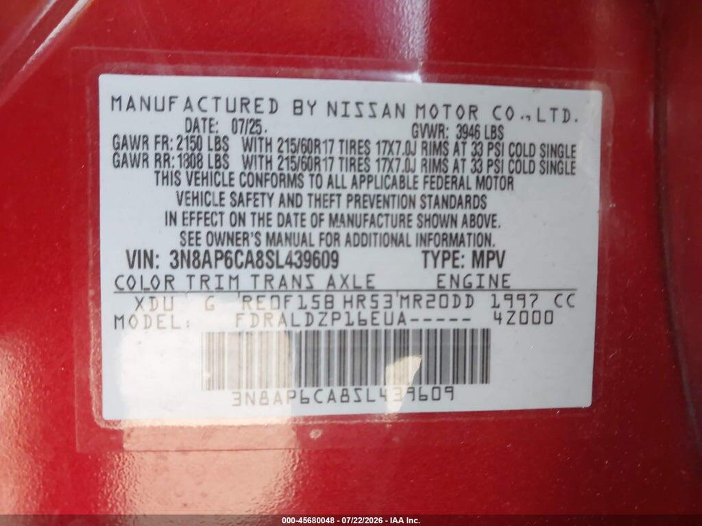 3N8AP6CA8SL439609 2025 NISSAN KICKS photo no. 9