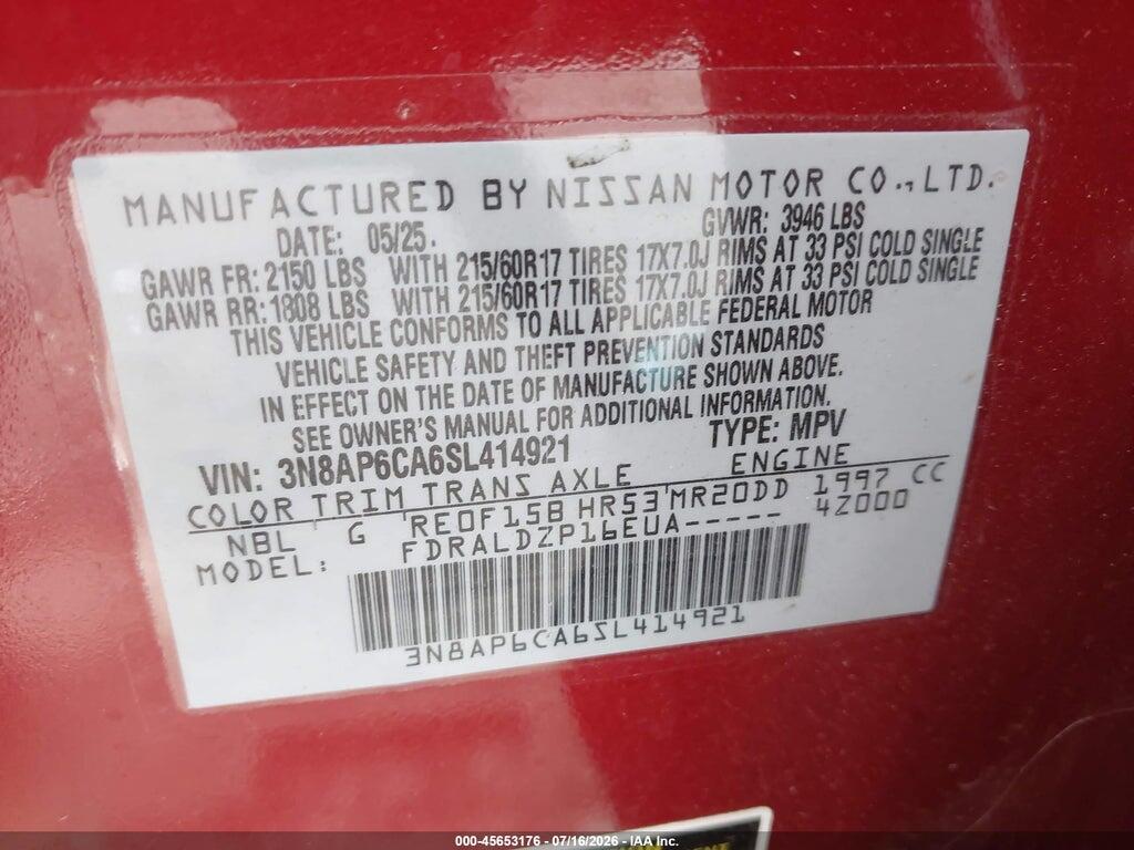 3N8AP6CA6SL414921 2025 NISSAN KICKS photo no. 9