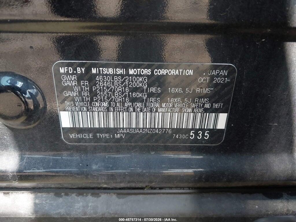 JA4ASUAA2NZ042776 2022 MITSUBISHI ECLIPSE CROSS photo no. 9
