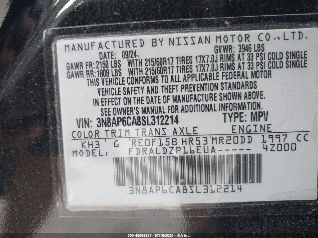 3N8AP6CA8SL312214 2025 NISSAN KICKS photo no. 9
