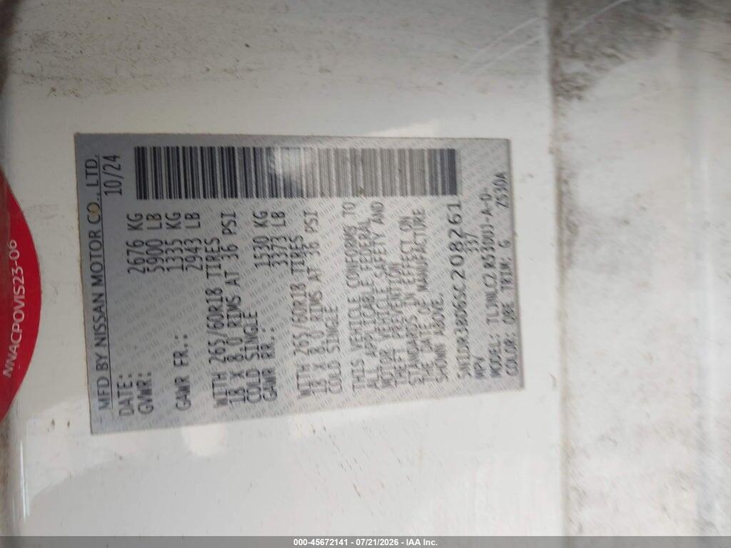 5N1DR3BD6SC208261 2025 NISSAN PATHFINDER photo no. 9