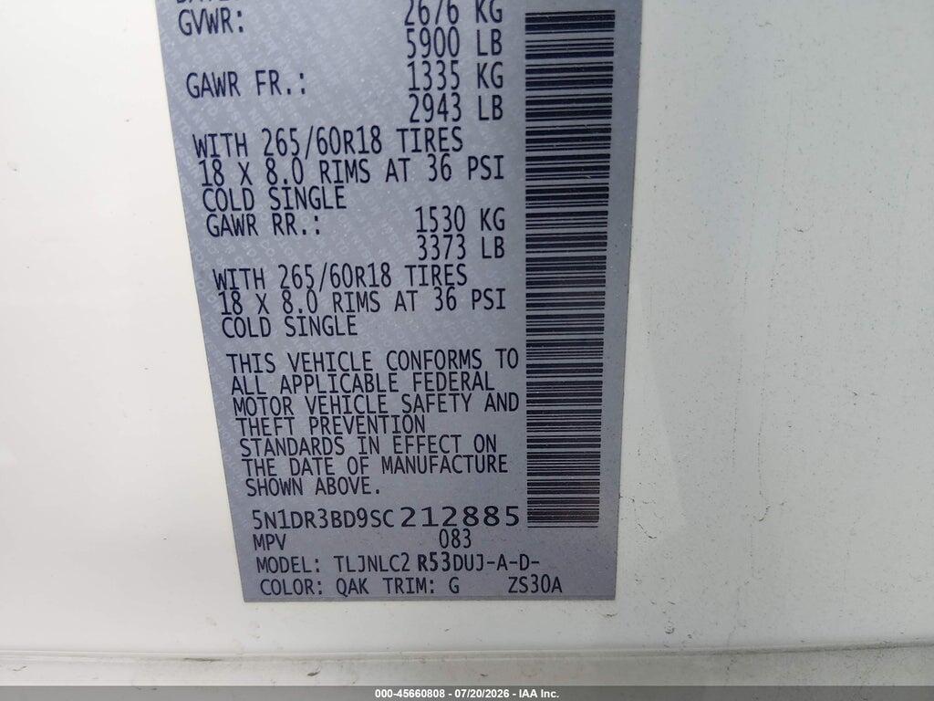 5N1DR3BD9SC212885 2025 NISSAN PATHFINDER photo no. 9